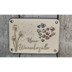 Geldkarte aus Holz mit Herz Gravur – Originelles Geldgeschenk für jeden Anlass