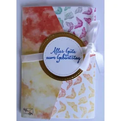 Geldkarte Gutscheinkarte - Geburtstagskarte besondere Form mit Grußtext Handarbeit mit Stampin'up