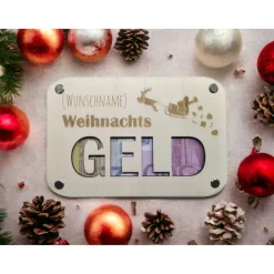 Geldkarte zu Weihnachten / Geldgeschenk für Weihnachten/ personalisierte Geschenkverpackung / besondere Geschenkidee / G