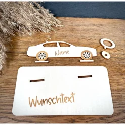 Geldscheinhalter Auto, Geburtstag, Führerschein, Geschenk, Wunschtext, Personalisierbar