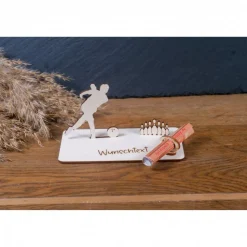 Geldscheinhalter Bowling, Kegeln, Geldgeschenk, Geburtstag, Geschenk, Wunschtext, Personalisierbar