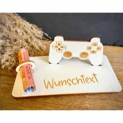 Geldscheinhalter Controller, Konsole, Spielekonsole, Gamecontroller, Geldgeschenk, Geburtstag, Geschenk, Wunschtext, Per