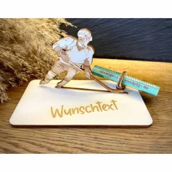 Geldscheinhalter Eishockey, Eishockeyspieler, Geldgeschenk, Geburtstag, Geschenk, Wunschtext, Personalisiert