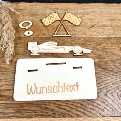 Geldscheinhalter Formel 1, Rennwagen, Rennauto, Auto, Geburtstag, Führerschein, Geschenk, Wunschtext, Personalisierbar