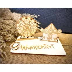 Geldscheinhalter Freizeitpark, Erlebnispark, Geldgeschenk, Geschenk, Wunschtext, Personalisierbar