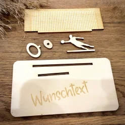 Geldscheinhalter Fußballspieler, Keeper, Torwart, Torhüter, Geldgeschenk, Geburtstag, Wunschtext, Personalisierbar