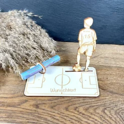 Geldscheinhalter Fußballspieler, Geldgeschenk, Geburtstag, Wunschtext, Personalisierbar