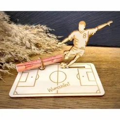 Geldscheinhalter Fußballspieler, Geldgeschenk, Geburtstag, Wunschtext, Personalisierbar