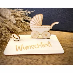 Geldscheinhalter Geburt, Baby, Kinderwagen, Geldgeschenk, Geschenk, Wunschtext, Personalisierbar