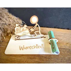 Geldscheinhalter Geldsack, Geld, Stick Figure, Geldgeschenk, Geburtstag, Hochzeit, Jubiläum, Geschenk, Wunschtext, Perso