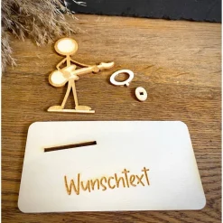 Geldscheinhalter Gitarre, Instrument, Musik, Strichmännchen, Stick Figure, Geldgeschenk, Geburtstag, Geschenk, Wunschtex