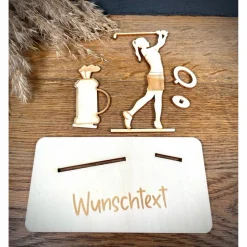 Geldscheinhalter Golf, Golferin, Golfspielerin, Geldgeschenk, Geburtstag, Geschenk, Wunschtext, Personalisierbar