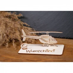 Geldscheinhalter Helikopter, Hubschrauber, Rundflug, Geldgeschenk, Geburtstag, Geschenk, Wunschtext, Personalisierbar