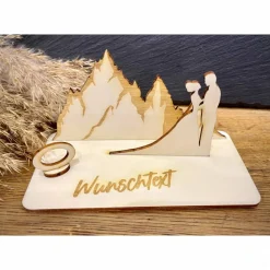 Geldscheinhalter Hochzeit, Hochzeitspaar, Berge, Wandern, Geldgeschenk, Geschenk, Wunschtext, Personalisierbar