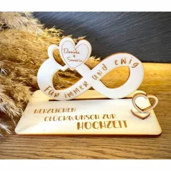 Geldscheinhalter Hochzeit, Hochzeitspaar, Herz, Unendlich, Infinity, Geldgeschenk, Geschenk, Wunschtext, Personalisierba