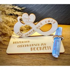 Geldscheinhalter Hochzeit, Hochzeitspaar, Herz, Unendlich, Infinity, Geldgeschenk, Geschenk, Wunschtext, Personalisierba