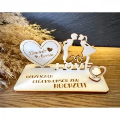 Geldscheinhalter Hochzeit, Hochzeitspaar, Herz, Geldgeschenk, Geschenk, Wunschtext, Personalisierbar