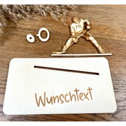 Geldscheinhalter Inlinehockey, Inlinehockeyspieler, Geldgeschenk, Geburtstag, Geschenk, Wunschtext, Personalisiert