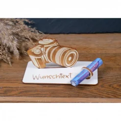 Geldscheinhalter Kamera, Spiegelreflex, Systemkamera, Geldgeschenk, Geburtstag, Geschenk, Wunschtext, Personalisierbar