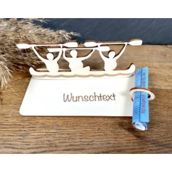 Geldscheinhalter Kanu, Kajak, Paddeln, Boot, Geldgeschenk, Geburtstag, Geschenk, Wunschtext, Personalisierbar