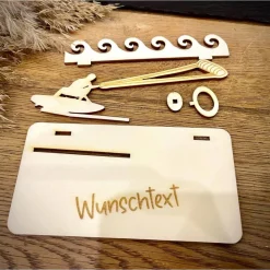 Geldscheinhalter Kitesurfer, Surfen, Surfer, Wasser, Geldgeschenk, Geburtstag, Geschenk, Wunschtext, Personalisierbar