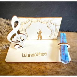 Geldscheinhalter Konzert, Theater, Musical, Musik, Geldgeschenk, Geburtstag, Geschenk, Wunschtext, Personalisierbar