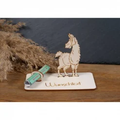 Geldscheinhalter Lama, Geldgeschenk, Geburtstag, Reiten, Geschenk, Wunschtext, Personalisierbar