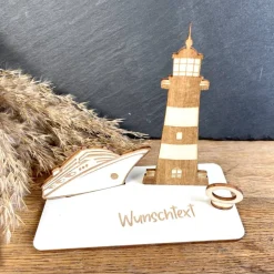 Geldscheinhalter Leuchtturm, Strandkorb, Ostsee, Geldgeschenk, Geburtstag, Geschenk, Wunschtext, Personalisierbar