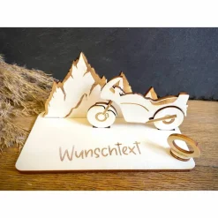 Geldscheinhalter Motorradtour, Urlaub, Bergtour, Pyrenäen, Geldgeschenk, Geburtstag, Geschenk, Wunschtext, Personalisier