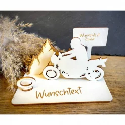 Geldscheinhalter Motorradtour, Urlaub, Bergtour, Pyrenäen, Geldgeschenk, Geburtstag, Geschenk, Wunschtext, Personalisier