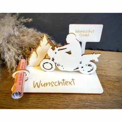 Geldscheinhalter Motorradtour, Urlaub, Bergtour, Pyrenäen, Geldgeschenk, Geburtstag, Geschenk, Wunschtext, Personalisier
