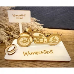 Geldscheinhalter Motorrad, Geburtstag, Führerschein, Geschenk, Wunschtext, Personalisierbar