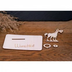 Geldscheinhalter Pferd, Geldgeschenk, Geburtstag, Reiten, Geschenk, Wunschtext, Personalisierbar