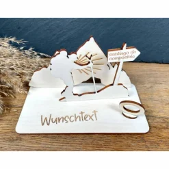 Geldscheinhalter Pilgern, Jakobsweg, Berge, Wandern, Geldgeschenk, Geburtstag, Geschenk, Wunschtext, Personalisierbar