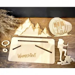 Geldscheinhalter Sauna, Wellness, Wandern, Berge, Erholung, Entspannung, Geldgeschenk, Geburtstag, Geschenk, Wunschtext,