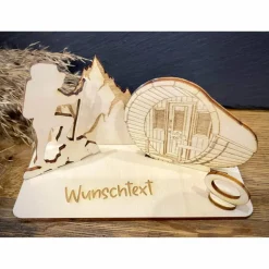 Geldscheinhalter Sauna, Wellness, Wandern, Berge, Erholung, Entspannung, Geldgeschenk, Geburtstag, Geschenk, Wunschtext,