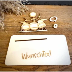 Geldscheinhalter Schlagzeug, Instrument, Musik, Stick Figure, Geldgeschenk, Geburtstag, Geschenk, Wunschtext, Personalis