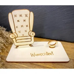 Geldscheinhalter Sessel, Ohrensessel, Stuhl, Geldgeschenk, Geburtstag, Rad, Geschenk, Wunschtext, Personalisierbar
