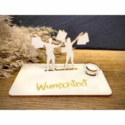 Geldscheinhalter Shopping, Einkaufen, Geldgeschenk, Geburtstag, Geschenk, Wunschtext, Personalisierbar