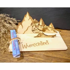 Geldscheinhalter Ski, Skifahrerin, Skiurlaub, Berge, Winterurlaub, Urlaub, Geldgeschenk, Geburtstag, Geschenk, Wunschtex
