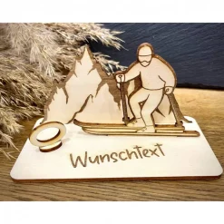 Geldscheinhalter Ski, Skifahrer, Skiurlaub, Berge, Winterurlaub, Urlaub, Geldgeschenk, Geburtstag, Geschenk, Wunschtext,