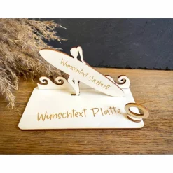 Geldscheinhalter Surfen, Surferin, Wasser, Urlaub, Geldgeschenk, Geburtstag, Geschenk, Wunschtext, Personalisierbar