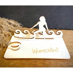 Geldscheinhalter Surfen, Surferin, Wasser, Urlaub, Geldgeschenk, Geburtstag, Geschenk, Wunschtext, Personalisierbar