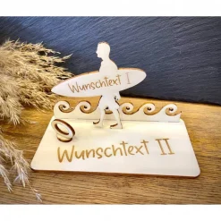 Geldscheinhalter Surfen, Surfer, Wasser, Urlaub, Geldgeschenk, Geburtstag, Geschenk, Wunschtext, Personalisierbar