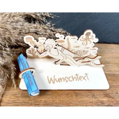 Geldscheinhalter Taucher, Tauchen, Wasser, Geldgeschenk, Geburtstag, Geschenk, Wunschtext, Personalisierbar