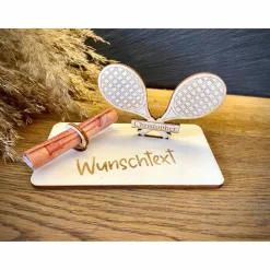 Geldscheinhalter Tennisschläger, Tennis, Geldgeschenk, Geburtstag, Tennisspieler, Geschenk, Wunschtext, Personalisierbar