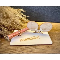 Geldscheinhalter Tischtennis, Geldgeschenk, Geburtstag, Tischtennisschläger, Geschenk, Wunschtext, Personalisierbar