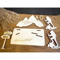 Geldscheinhalter Urlaub, Berge, Wandern, Geldgeschenk, Geburtstag, Geschenk, Wunschtext, Personalisierbar