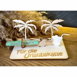 Geldscheinhalter Urlaub, Insel, Geldgeschenk, Geburtstag, Geschenk, Wunschtext, Personalisierbar