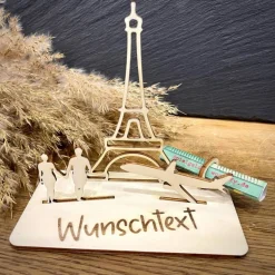 Geldscheinhalter Urlaub, Paris, Eiffelturm, Frankreich, Weltreise, Fliegen, Geldgeschenk, Geburtstag, Geschenk, Wunschte